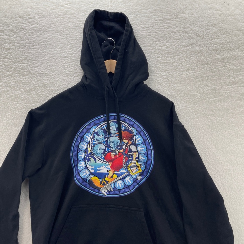 Kingdom Hearts Hoodie Mens XL Sora Disney Black Pullover Anime Y2K Gaming Ps2 - Picture 3 of 8